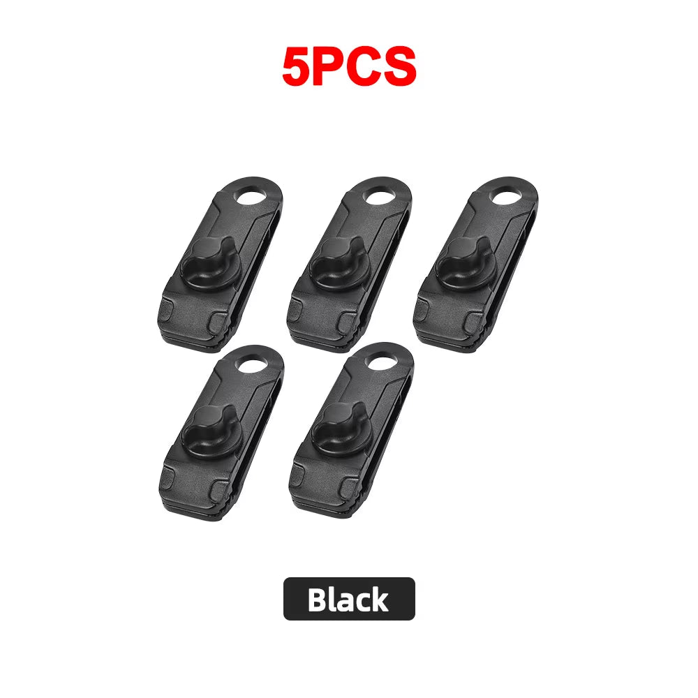 5/10PC Camping Tarp Clips Clamp Canvas Heavy Duty Lock Grip Tent Fasteners Clips Pool Awning Bungee Cord Car Tighten for Outdoor