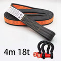 18T Car Tow Rope Car off Road Truck Trailer SUV Strape Cable U Hooks High Strength Nylon with Reflective Light Car Accessories