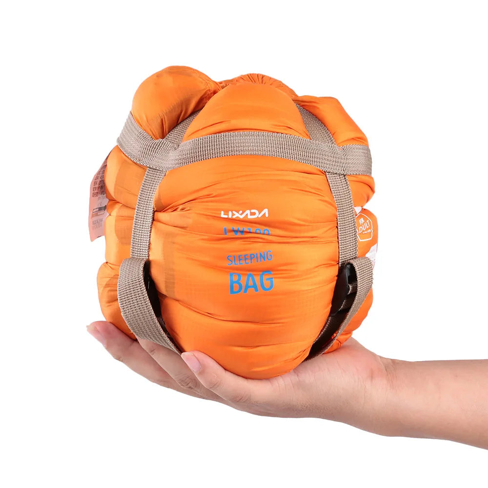 LIXADA 190*75Cm Envelope Sleeping Bag Adult Camping Outdoor Mini Walking Beach Sleeping Bags Ultralight Travel Bag Spring Autumn