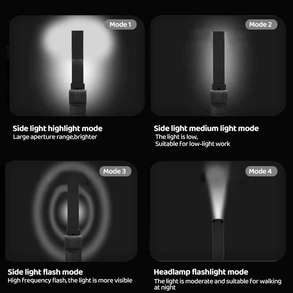 Portable COB Worklight Camping Flashlight 4 Modes Magnetic Rechargeable LED Emergency Repair Camping Torch Light Rotatable Hook
