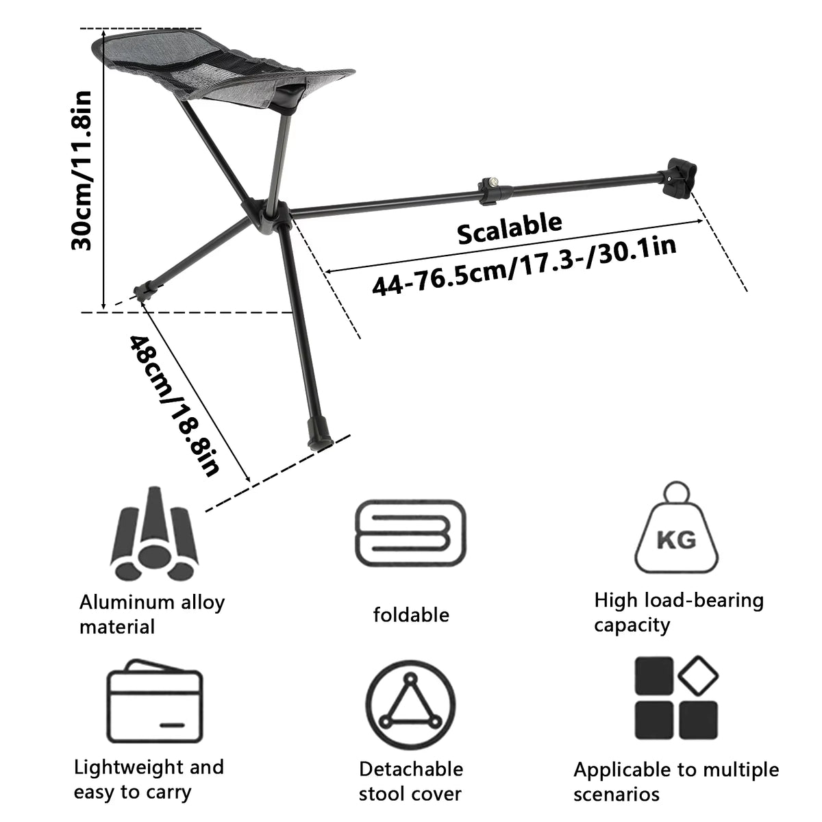 Camping Chair Foot Rest Foldable Camping Footrest Portable Camp Chair Footrest Retractable Camp Footrest Outdoor Hammock Chair