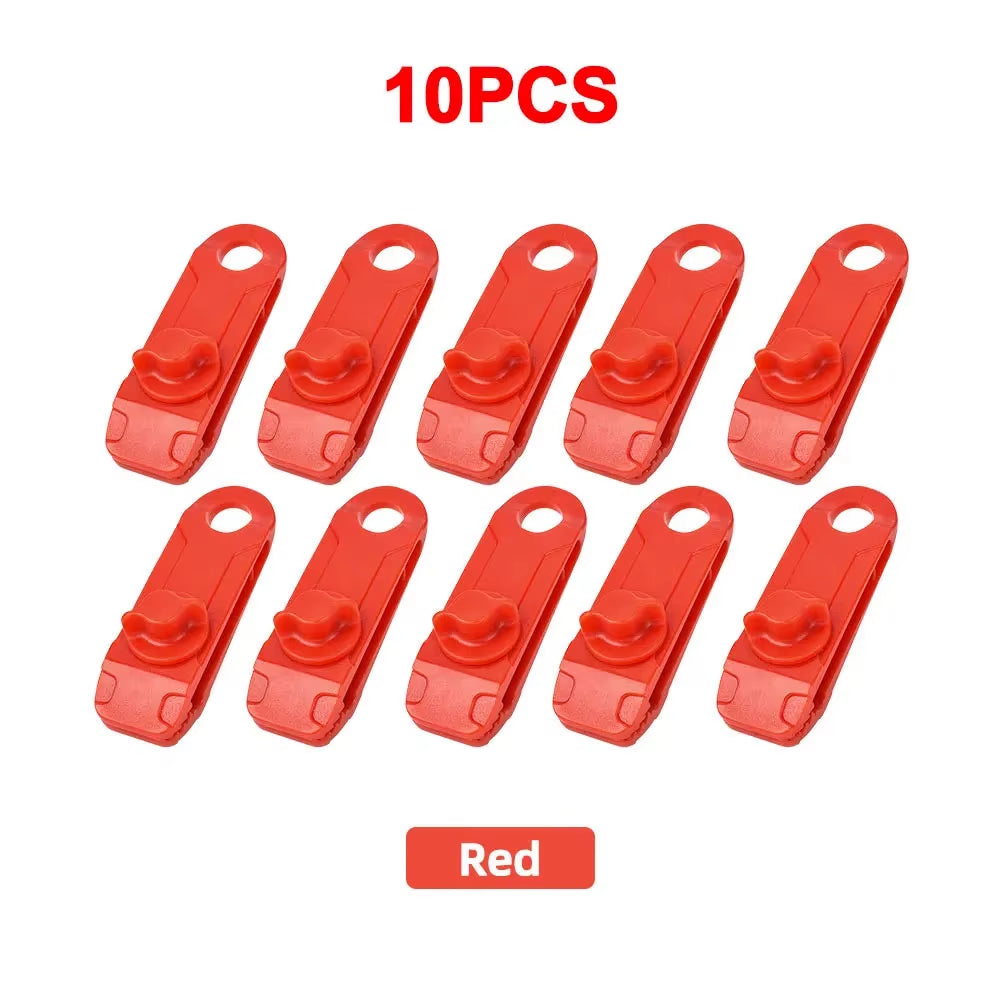 5/10PC Camping Tarp Clips Clamp Canvas Heavy Duty Lock Grip Tent Fasteners Clips Pool Awning Bungee Cord Car Tighten for Outdoor