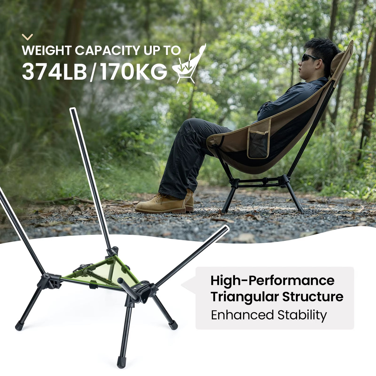 Portable Tigerblade Camping Chairs Outdoor Folding Fishing Chair for Trekking BBQ Parties Gardening Beach Indoor Use