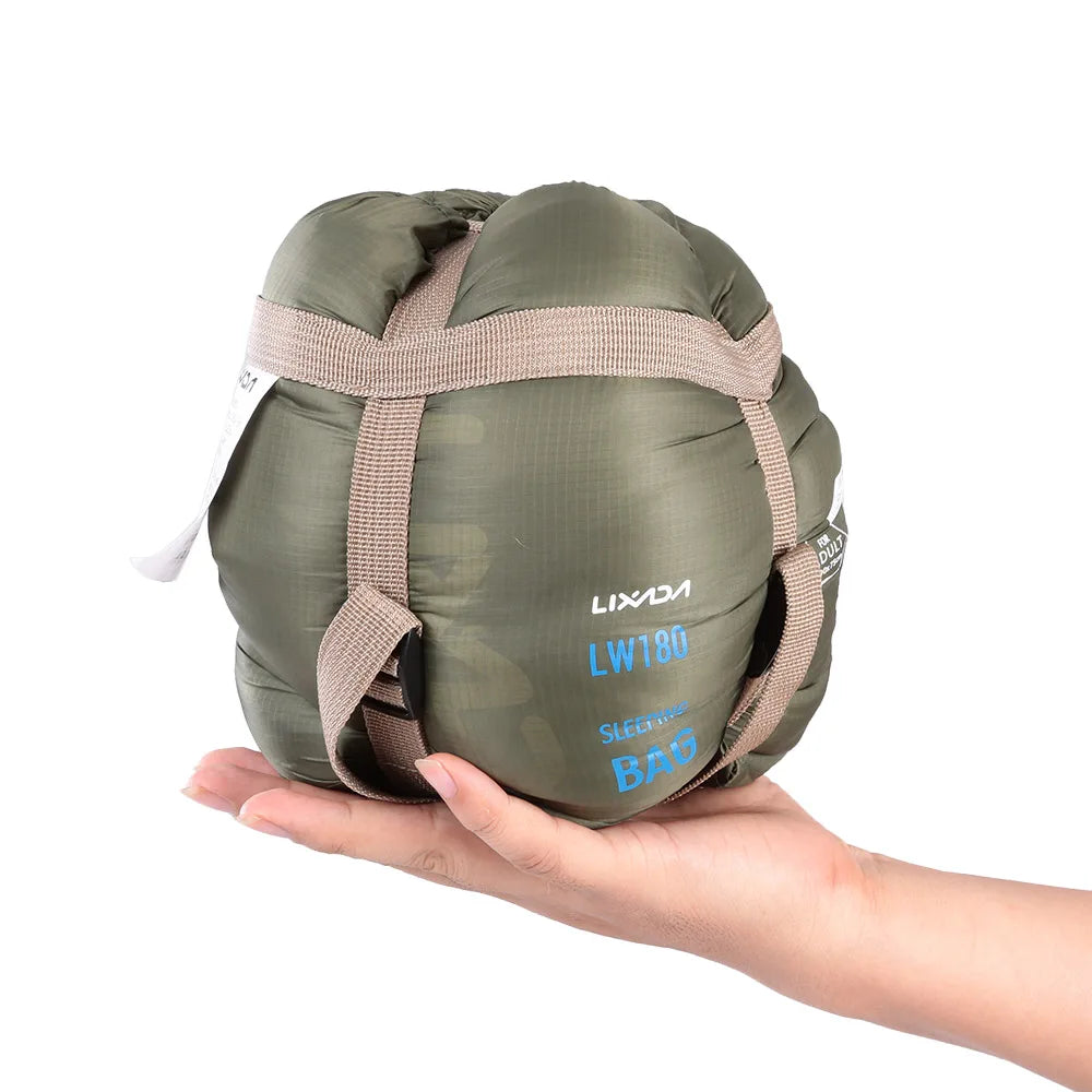 LIXADA 190*75Cm Envelope Sleeping Bag Adult Camping Outdoor Mini Walking Beach Sleeping Bags Ultralight Travel Bag Spring Autumn