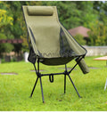 High Back Camping Chair, Lightweight Camping Chair with Headrest, Stable Portable Folding Chair for Outdoor Camp, Hiking