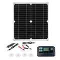 50W Solar Panel 18V Solar Power Supply with 2 USB Port for Outdoor Phone RV Car PAD Battery Charging Waterproof Power Bank