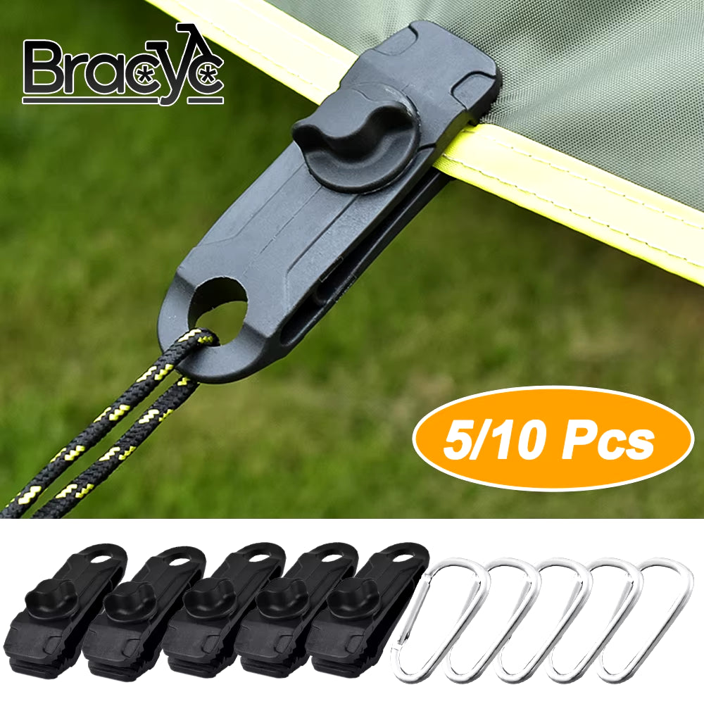 5/10PC Camping Tarp Clips Clamp Canvas Heavy Duty Lock Grip Tent Fasteners Clips Pool Awning Bungee Cord Car Tighten for Outdoor