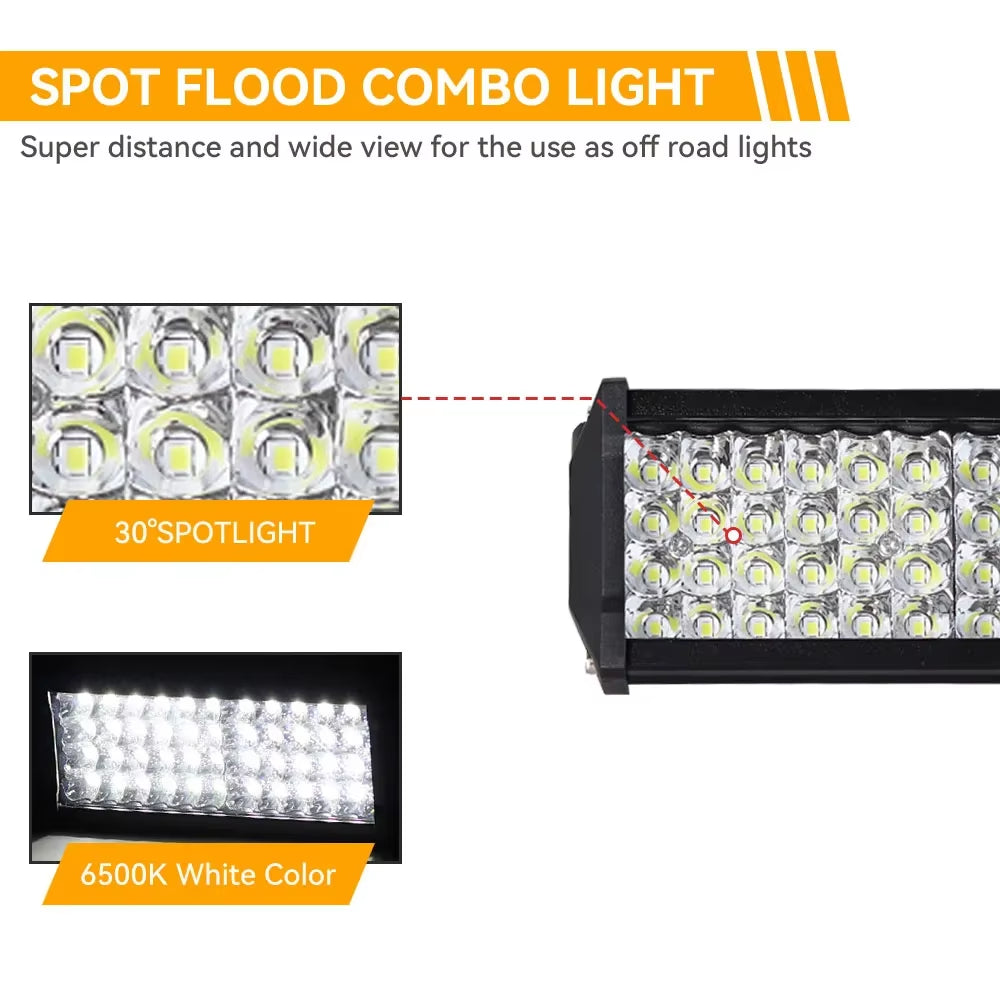 LED Bar Work Light 12V Offroad Spot Flood Combo LED Bar Work Light for ATV UTV Lada Niva 4X4 Truck Boat SUV