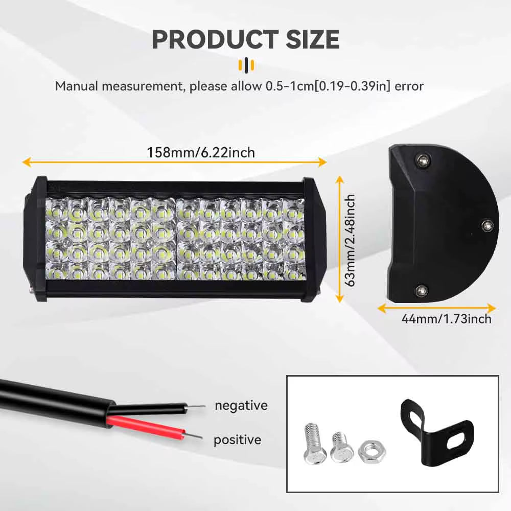 12V LED Bar Offroad Spot Flood Combo LED Light Bar Work Light for Truck Car SUV ATV UTV LED Headlights