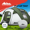 Weisshorn Instant up Camping Tent 4-5 Person Pop up Tents Family Hiking Dome